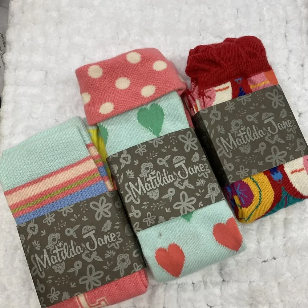 Matilda Jane Knee Socks NWT 3 Pairs Of Size M